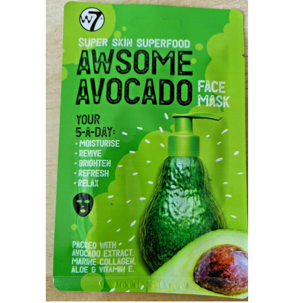 W7 Super Skin Superfood Awsome Avocado Face Mask | High Quality Tissue Product Online - Product Image W7 Super Skin Superfood Awsome Avocado Face Mask | High Quality Tissue Product Online - Product Image